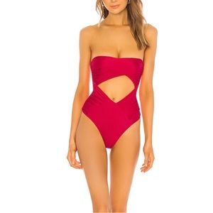 Lovewave The Bianca One Piece Bright Red Medium